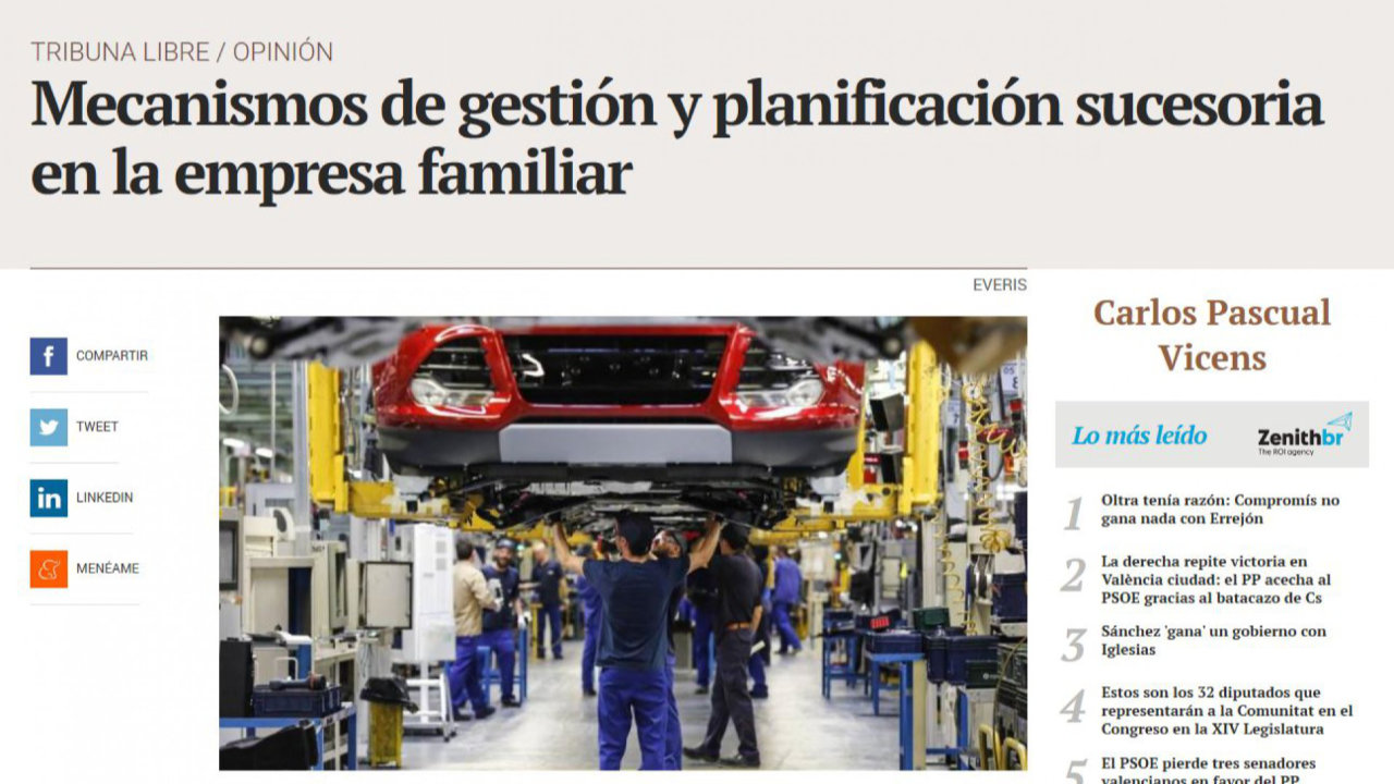 Mecanismos de gestión y planificación sucesoria en la empresa familiar. Foto 1