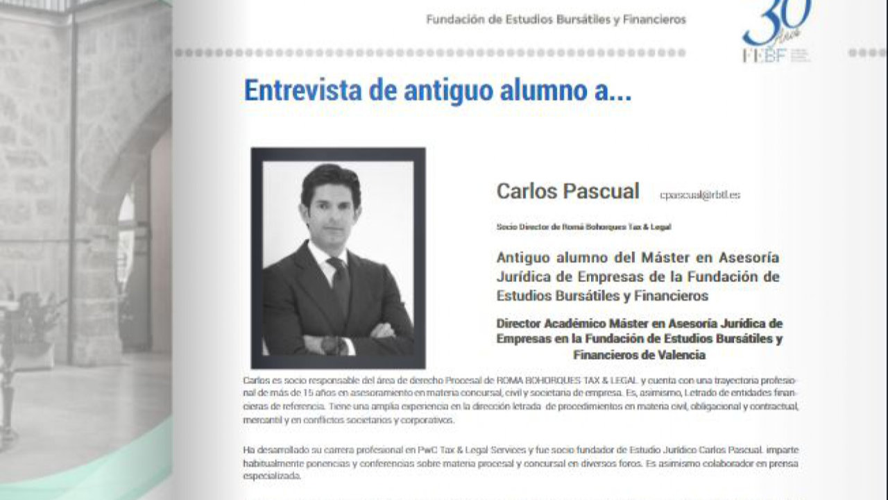 Entrevista a Carlos Pascual en el boletín de la FEBF. Foto 1