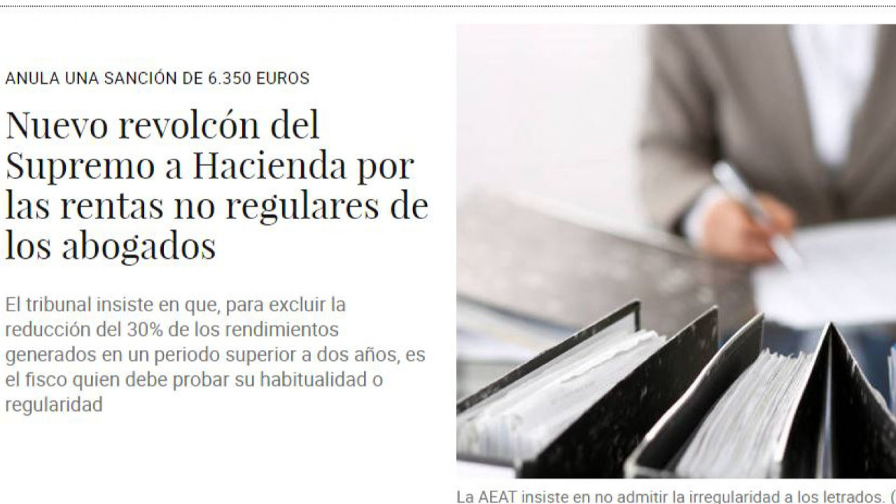 Juan Antonio Oliveros opina en El Confidencial sobre las rentas no regulares a los abogados. Foto 1