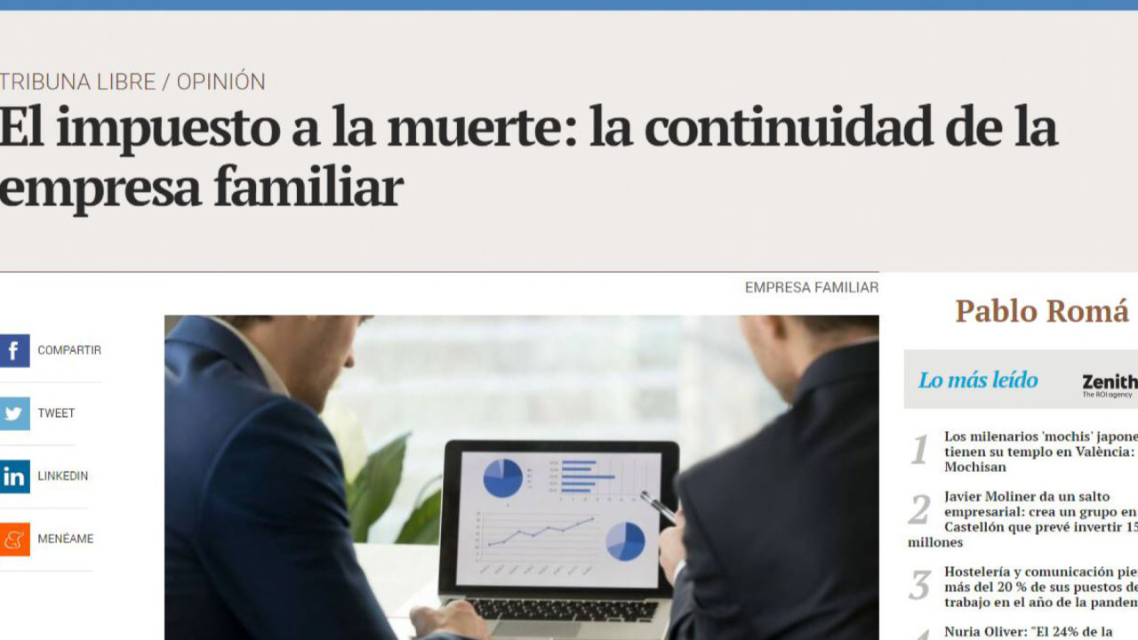 El impuesto a la muerte: la continuidad de la empresa familiar. Artículo de Pablo Romá. Foto 1