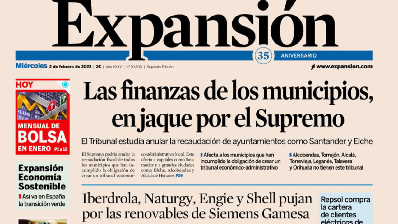Opinamos en Expansión sobre la posible anulación por el Supremo de las recaudaciones de ciudades sin TEAM. Foto 1