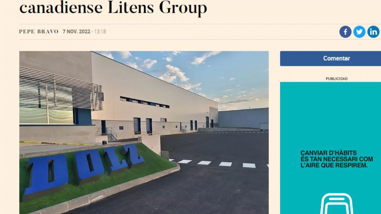 Asesoramos en la compraventa de Industrias Dolz al grupo canadiense Litens. Foto 1