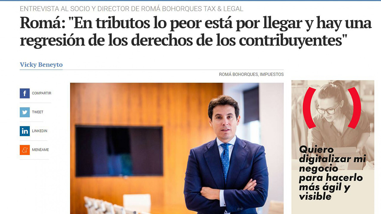 Entrevista a Pablo Romá en Valencia Plaza: "En impuestos lo peor está por llegar". Entrevista a Pablo Romá en Valencia Plaza: "En impuestos lo peor está por llegar".